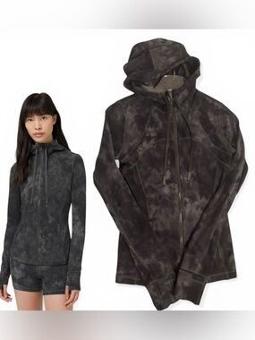 Lululemon Hooded Define Jacket Nulu Diamond Dye Pitch Grey Size 6 Sculpt Zip